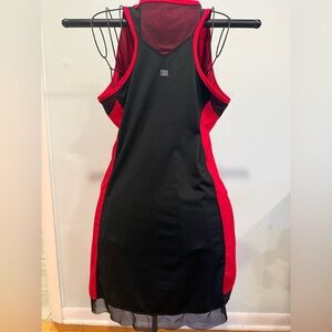 Tail Athletic Dress Large Sleeveless Tank Golf Tennis Red Black Mesh Hem 🦋